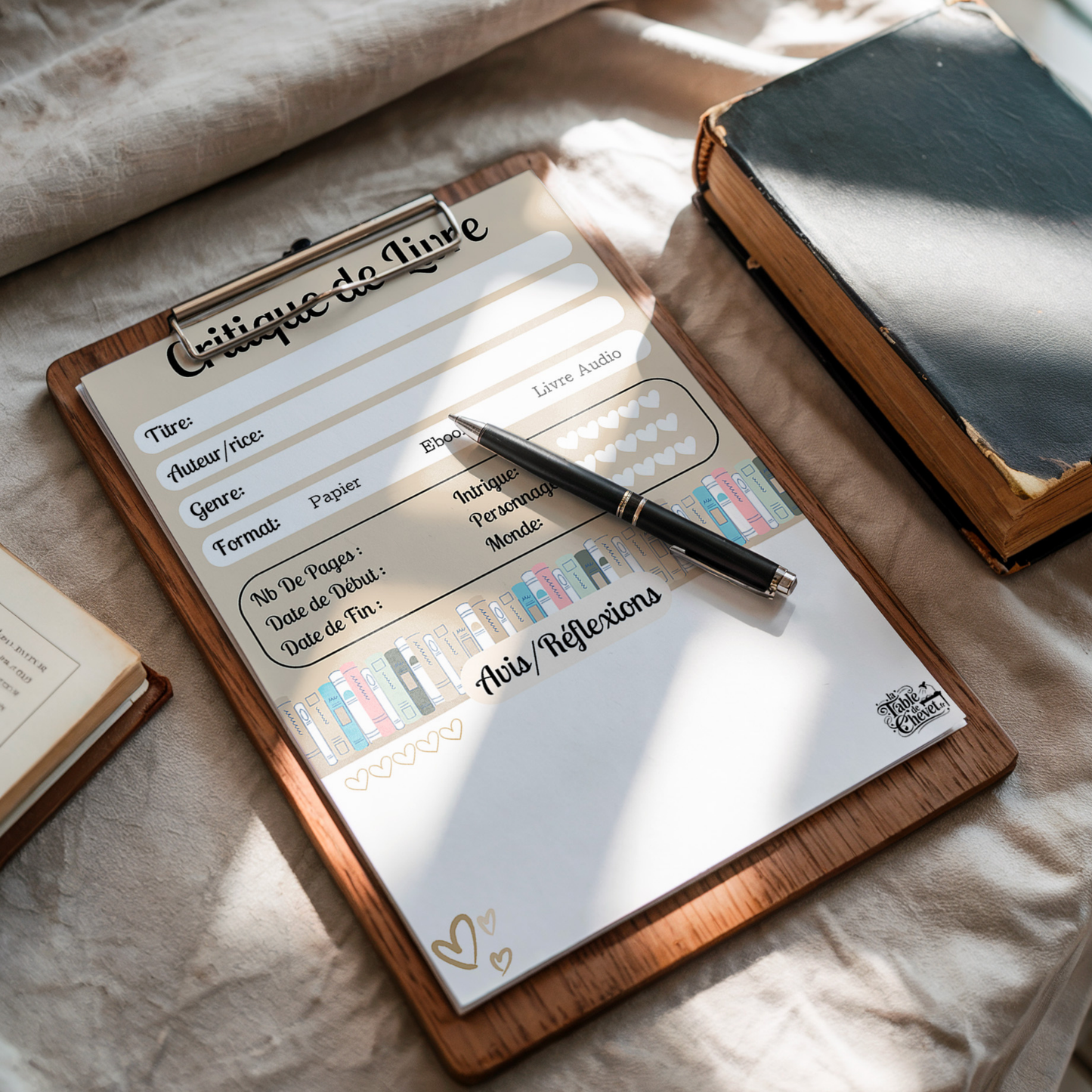 Bloc-Note de Lecture, Suivi, Avis, Résumé & Critique de Livres