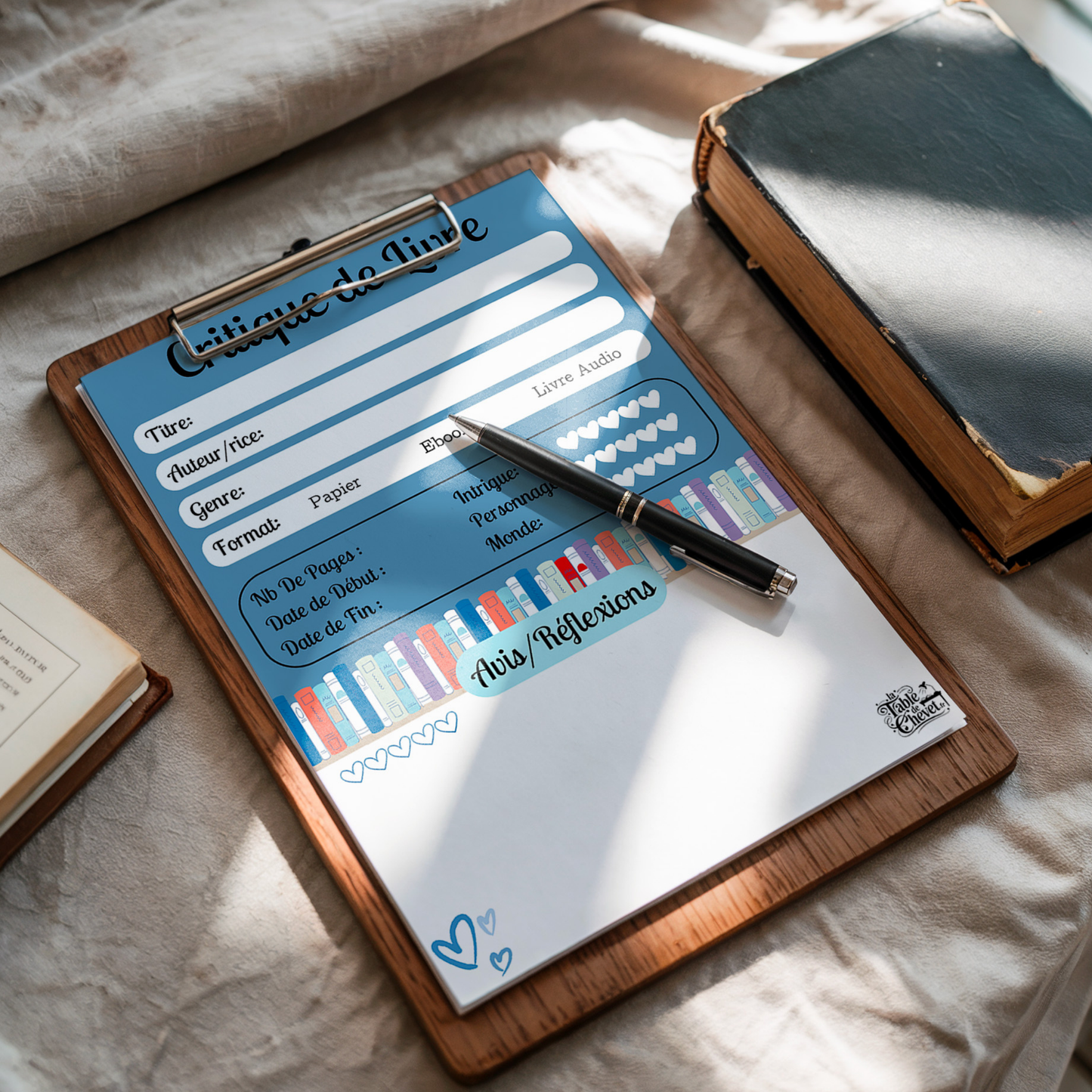 Bloc-Note de Lecture, Suivi, Avis, Résumé & Critique de Livres