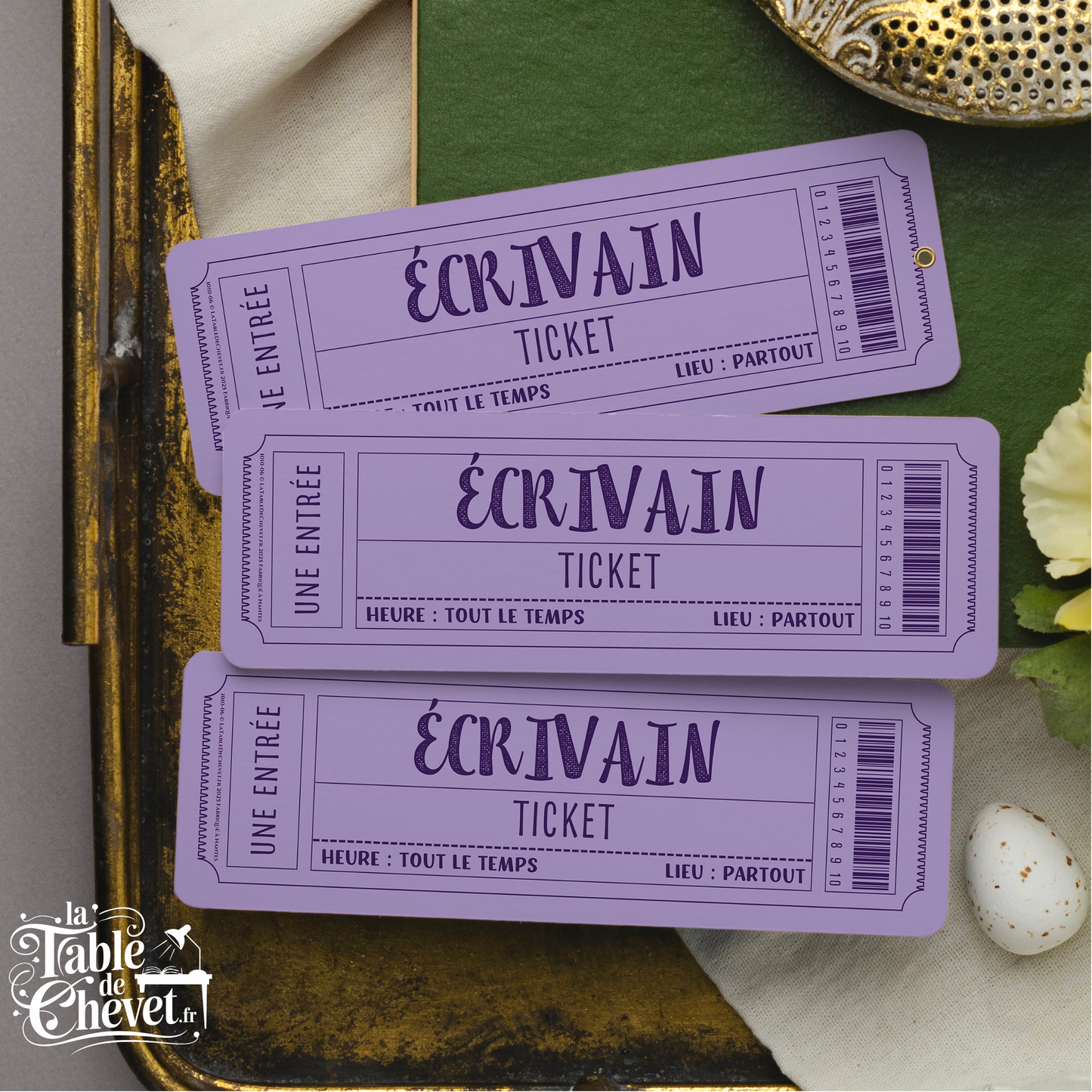 Marque Page Original, Signet Ticket pour Écrivain