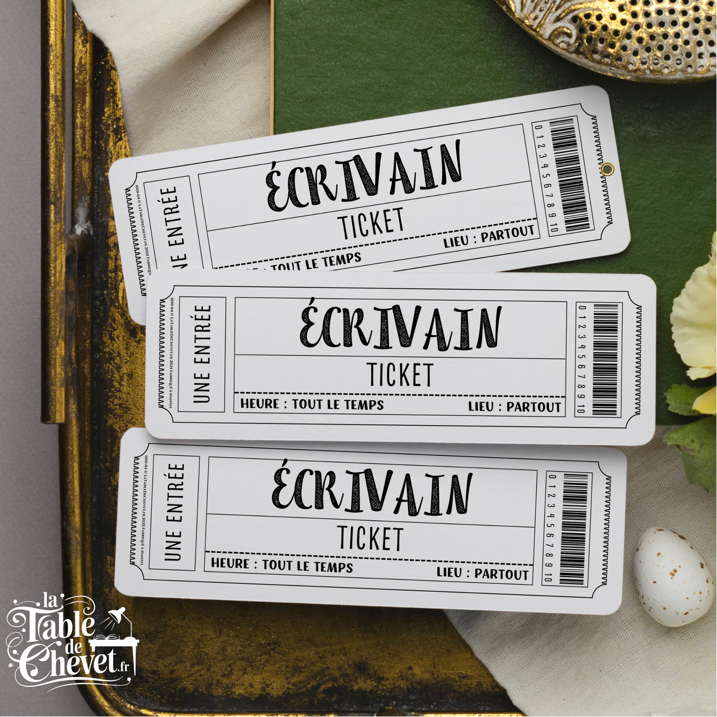 Marque Page Original, Signet Ticket pour Écrivain