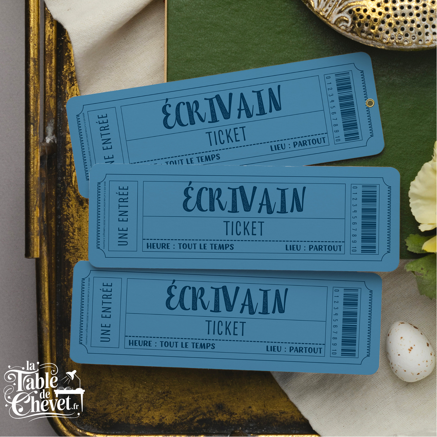 Marque Page Original, Signet Ticket pour Écrivain