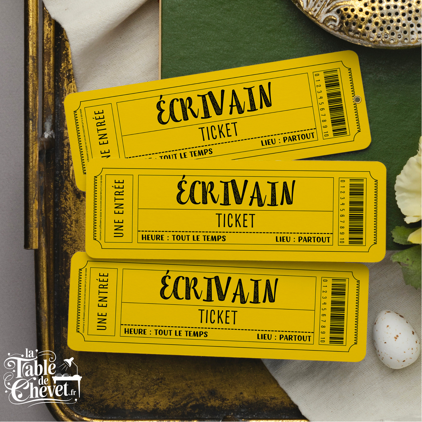 Marque Page Original, Signet Ticket pour Écrivain