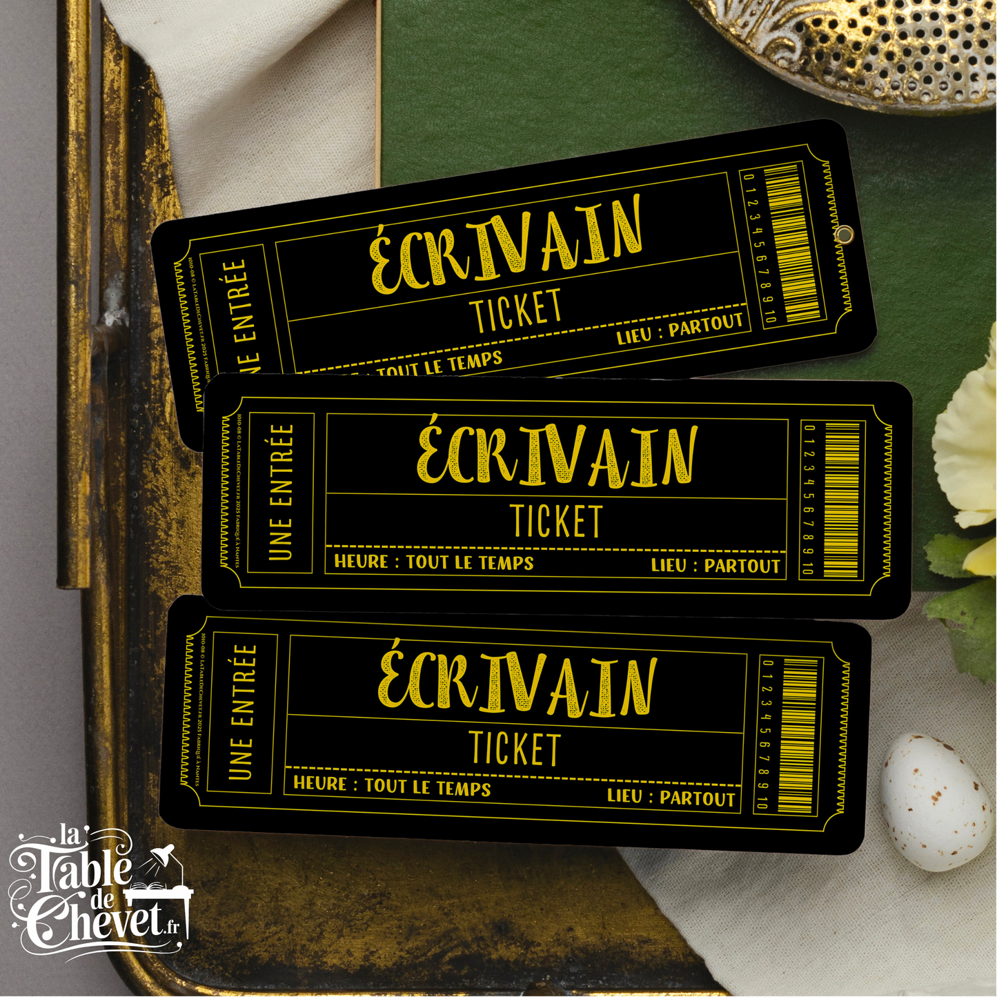 Marque Page Original, Signet Ticket pour Écrivain