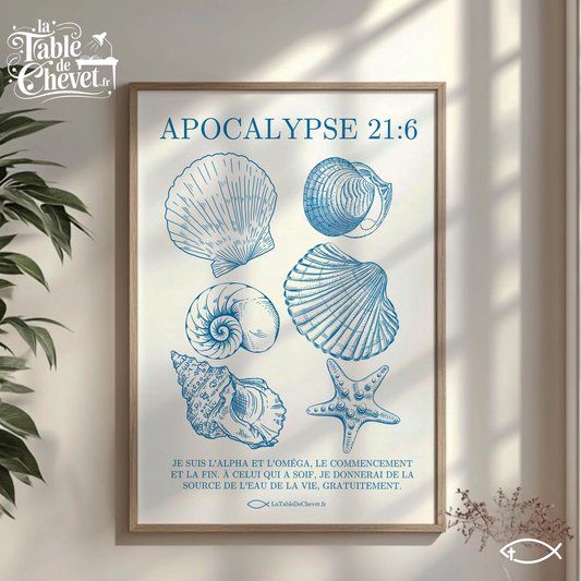 Affiche chrétienne, Poster avec verset Apocalypse 21:6