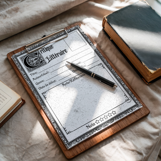Bloc-Note de Lecture Style Gothique, Suivi, Avis, Résumé & Critique de Livres