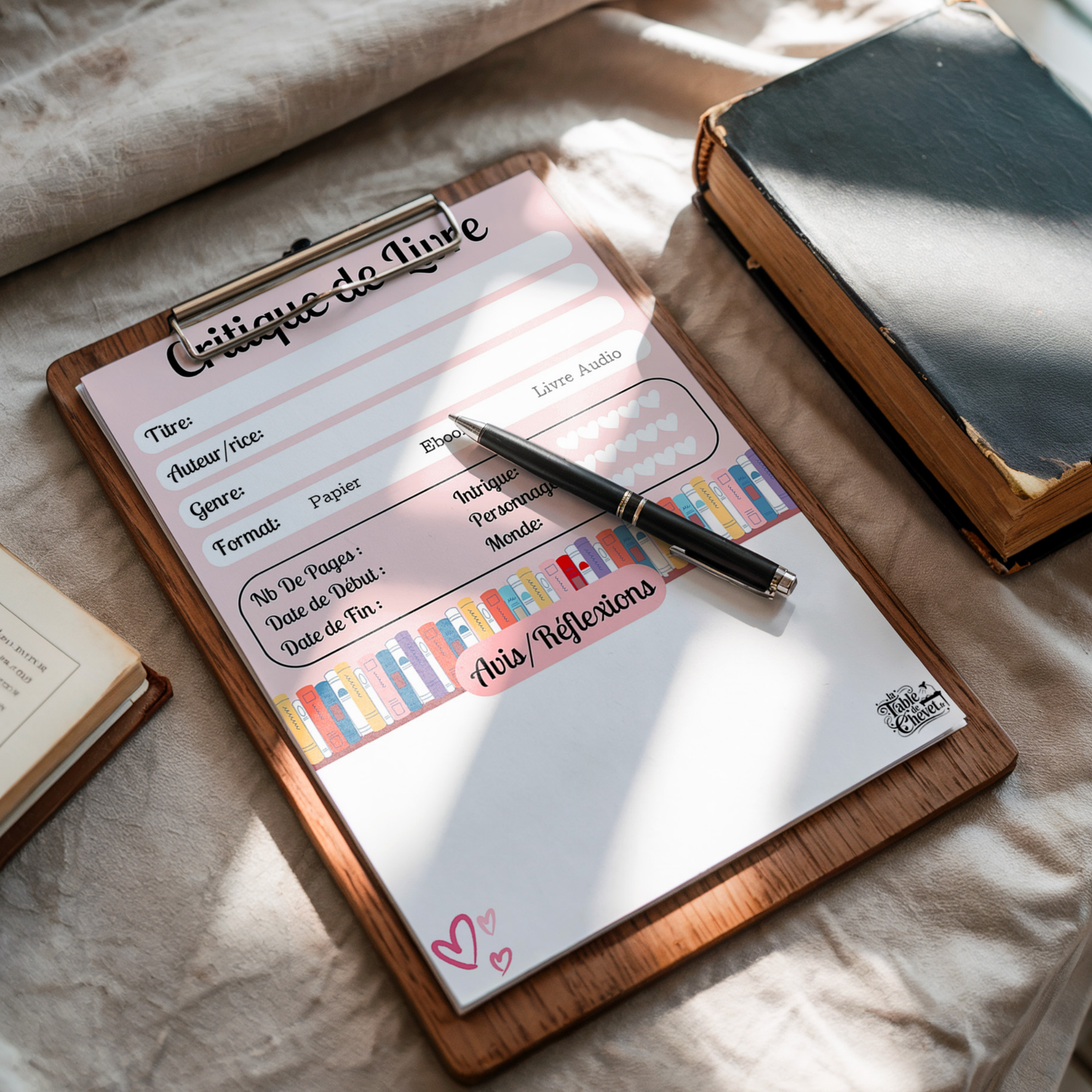 Bloc-Note de Lecture, Suivi, Avis, Résumé & Critique de Livres