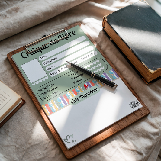Bloc-Note de Lecture, Suivi, Avis, Résumé & Critique de Livres