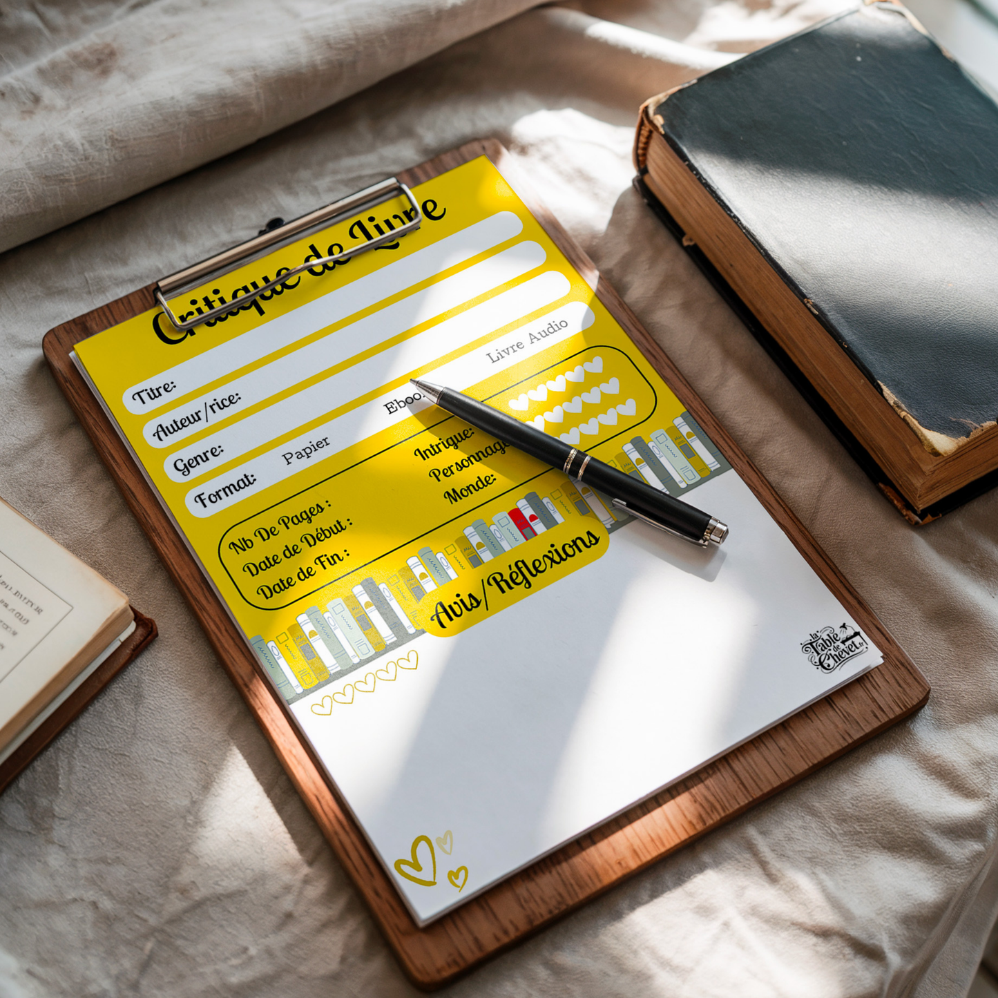 Bloc-Note de Lecture, Suivi, Avis, Résumé & Critique de Livres