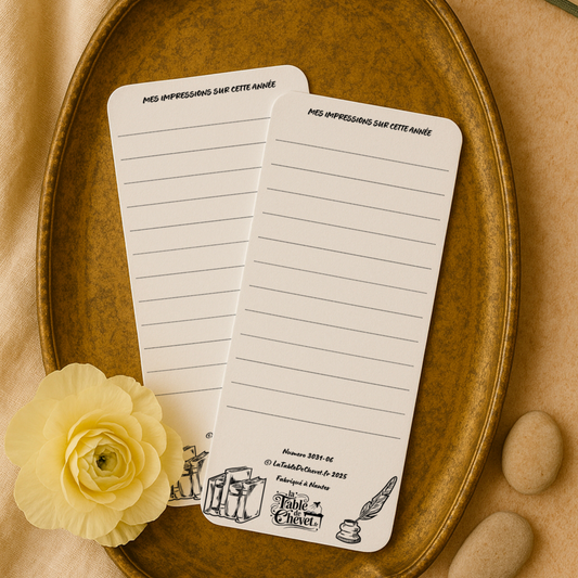 Marque-page long, Signet Tracker annuel de lecture