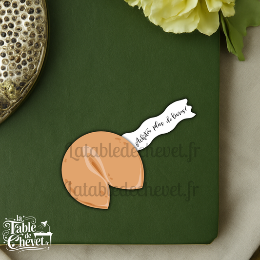 Autocollant en vinyle, Biscuit chinois de la chance (acheter plus de livres)