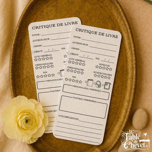 Marque-page long pour Critique de livre, Signet pour avis sur votre lecture