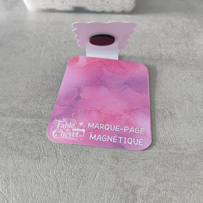 Marque-page magnétique, Signet aimanté "Offre-moi des livres et des mots doux! Bisou Bisou"