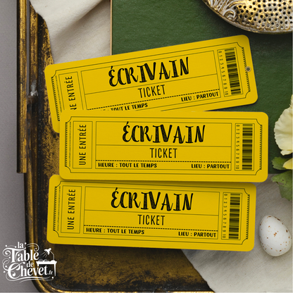 Marque Page Original, Signet Ticket pour Écrivain