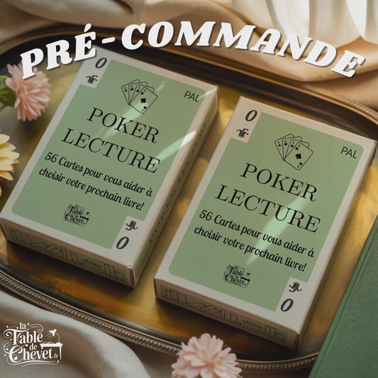 Poker lecture, 56 cartes pour vous aider à choisir votre prochain livre, Jeu à utiliser seul(e) ou en club de lecture